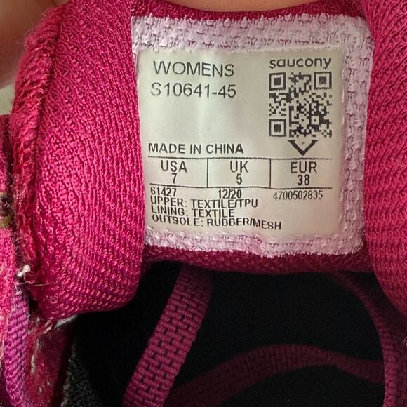 Saucony Peregrine 11 Sneakers Women's 7 Cranberry Red Running Athletic Shoes - Picture 10 of 10